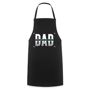Papa, tu es mon héros Chemise - Tablier de cuisine - noir - Devant - AI Model Male 185 dark (185cm)