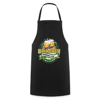 Club de Bière Délicieuse | Bière | Fête des pères - Tablier de cuisine - noir - Devant - AI Model Male 185 dark (185cm)