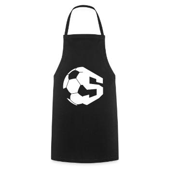 NR. 5 FUßBALLER NUMMER 5 FUßBALL 5. GEBURTSTAG - Kochschürze - Schwarz - Vorne - AI Model Male 185 dark (185cm)