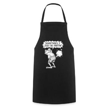Dino Fart Moment Tee - Cooking Apron - black - Front - AI Model Male 185 dark (185cm)