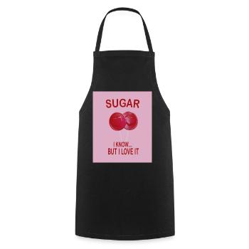 Sweet Sugar Love Pink Candy Humor Shirt - Kochschürze - Schwarz - Vorne - AI Model Male 185 dark (185cm)
