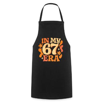 In My 67 Era Italian Brainrot Humor Geburtstag - Kochschürze - Schwarz - Vorne - AI Model Male 185 dark (185cm)