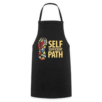  Self Sufficient Path - Cooking Apron - black - Front - AI Model Male 185 dark (185cm)