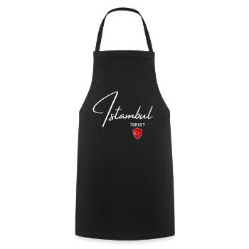 Istanbul Turquie, design élégant Istanbul - Tablier de cuisine - noir - Devant - AI Model Male 185 dark (185cm)