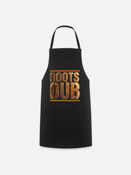 Roots Dub Reggae Holz - Kochschürze - Schwarz