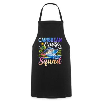 Caribbean Cruise Squad - Cooking Apron - black - Front - AI Model Male 185 dark (185cm)