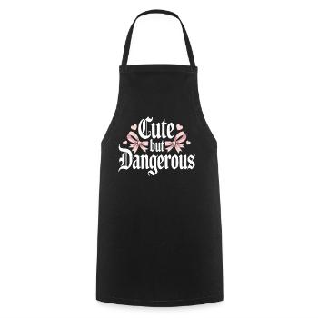 Süß Aber Gefährlich Cute Kawaii Aesthetic Katze - Cooking Apron - black - Front - AI Model Male 185 dark (185cm)