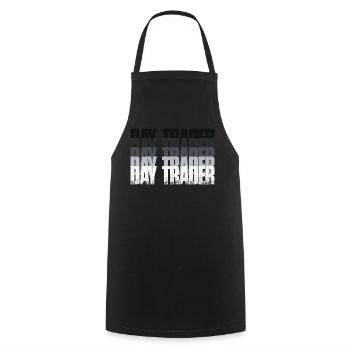 Day Trader Stock Market Stock Market Trader - Cooking Apron - black - Front - AI Model Male 185 dark (185cm)