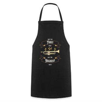 Trumpet Quote Highest Notes - Cooking Apron - black - Front - AI Model Male 185 dark (185cm)