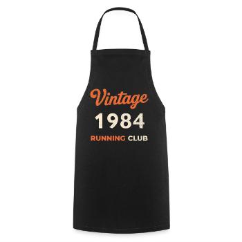 Vintage 1984 Running Club Geburtstag Geschenkidee - Kochschürze - Schwarz - Vorne - AI Model Male 185 dark (185cm)