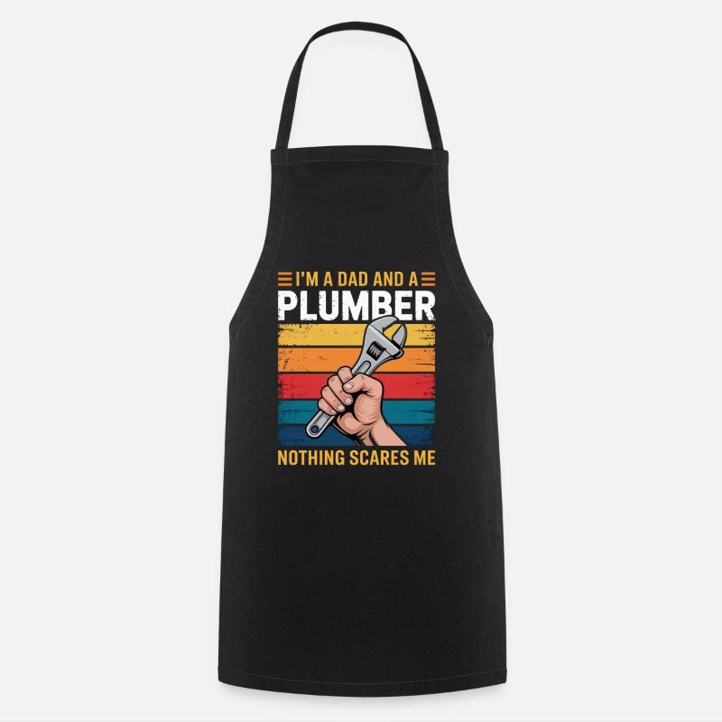 Father plumber: Don't be afraid - Cooking Apron - black