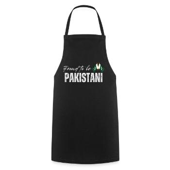 Proud Pakistani, I love Pakistan - Cooking Apron - black - Front - AI Model Male 185 dark (185cm)