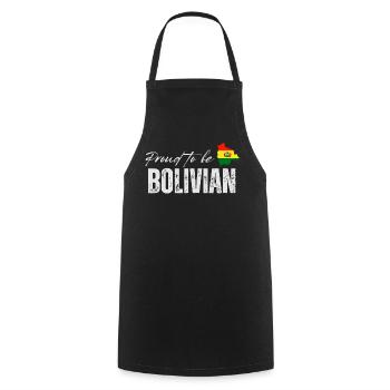Bolivianer stolz, ich liebe Bolivien - Kochschürze - Schwarz - Vorne - AI Model Male 185 dark (185cm)