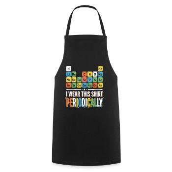 Periodensystem Shirt – bunte Typografie - Kochschürze - Schwarz - Vorne - AI Model Male 185 dark (185cm)