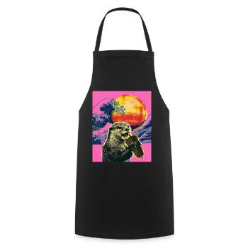 Doner Kebab Otter - Cooking Apron - black - Front - AI Model Male 185 dark (185cm)