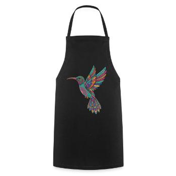 Alebrije Kolibri Mexikanisches Volk - Kochschürze - Schwarz - Vorne - AI Model Male 185 dark (185cm)