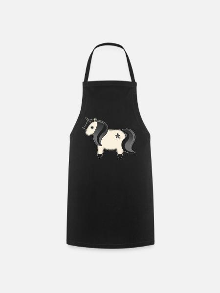 Gothic Kawaii Einhorn - Kochschürze - Schwarz