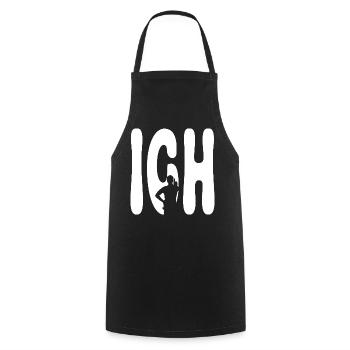 I Silhouette Typo Force - Thumbs Up - Cooking Apron - black - Front - AI Model Male 185 dark (185cm)