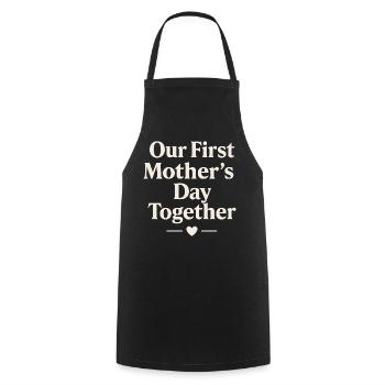 First Mother's Day Mom Baby Gift Idea Family - Cooking Apron - black - Front - AI Model Male 185 dark (185cm)