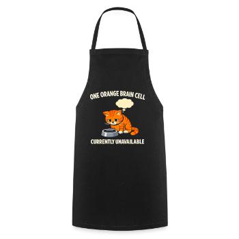 Orange Cat Chaos Funny Cat Orange Tabby Meme - Cooking Apron - black - Front - AI Model Male 185 dark (185cm)