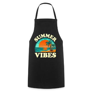 Summer Vibes Beach Sun - Cooking Apron - black - Front - AI Model Male 185 dark (185cm)