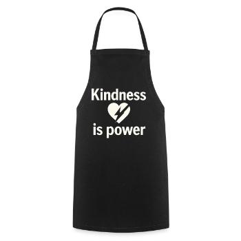 La compassion est le pouvoir du fragment du cœur - Tablier de cuisine - noir - Devant - AI Model Male 185 dark (185cm)