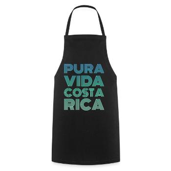 Pura Vida Costa Rica - Kochschürze - Schwarz - Vorne - AI Model Male 185 dark (185cm)