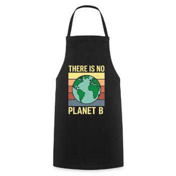 Il n’y a pas d’environnement rétro avec le t-shirt de la planète B - Tablier de cuisine - noir - Devant - AI Model Male 185 dark (185cm)