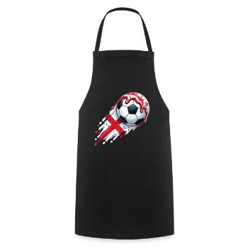 Red and White Melting Icecream Football Ball Art - Cooking Apron - black - Front - AI Model Male 185 dark (185cm)