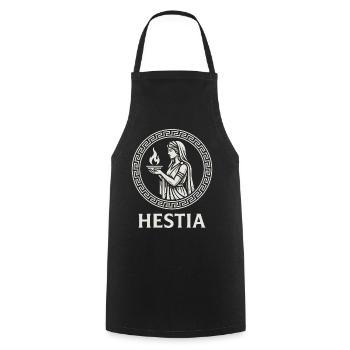 Cercle de Flammes d’Hestia - Tablier de cuisine - noir - Devant - AI Model Male 185 dark (185cm)