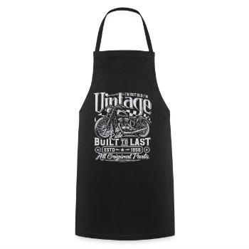 1956 Vintage Birthday Vintage Motorcycle Gift - Cooking Apron - black - Front - AI Model Male 185 dark (185cm)