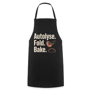 Autolyse Fold Backe Bread Kunst - Kochschürze - Schwarz - Vorne - AI Model Male 185 dark (185cm)