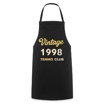 Vintage 1998 Tennis Club Retro Geburtstag Geschenk - Kochschürze - Schwarz - Vorne - AI Model Male 185 dark (185cm)