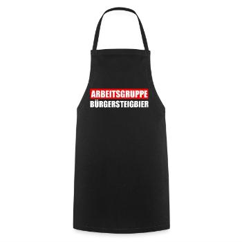 Bürgersteigbier OKF Ortskontrollfahrt - Kochschürze - Schwarz - Vorne - AI Model Male 185 dark (185cm)