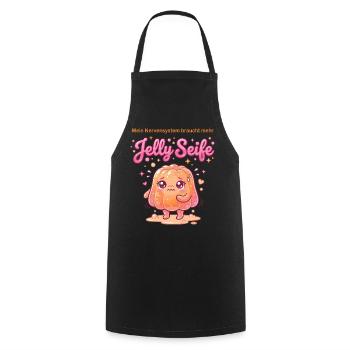 Jelly Seife Nervensystem Humor Design - Kochschürze - Schwarz - Vorne - AI Model Male 185 dark (185cm)