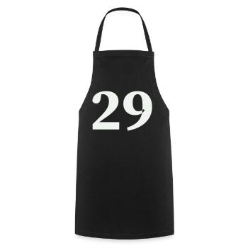 29 - Cooking Apron - black - Front - AI Model Male 185 dark (185cm)