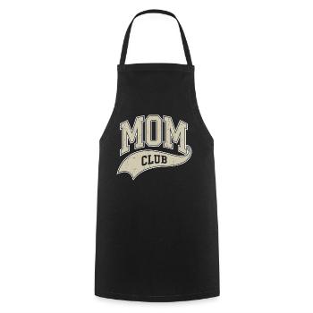 Logo de bannière vintage du MOM CLUB - Tablier de cuisine - noir - Devant - AI Model Male 185 dark (185cm)