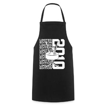 LIMITED EDITION 2010 EISHOCKEY 16. GEBURTSTAG - Cooking Apron - black - Front - AI Model Male 185 dark (185cm)