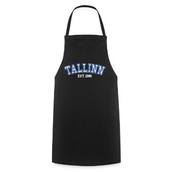 Tallinn Fondée en 1986 - Tablier de cuisine - noir - Devant - AI Model Male 185 dark (185cm)