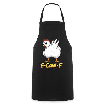 F-Caw-F Chicken Adult Humor Funny Rooster Fcawf - Kochschürze - Schwarz - Vorne - AI Model Male 185 dark (185cm)
