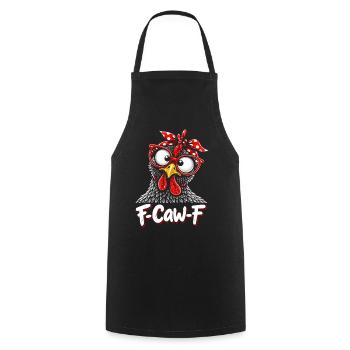 F-Caw-F Chicken Adult Humor Funny Rooster Fcawf - Kochschürze - Schwarz - Vorne - AI Model Male 185 dark (185cm)