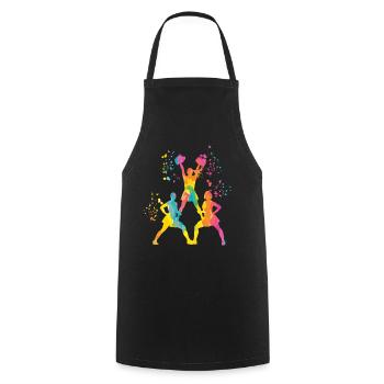 Cheerleader Cheer Mom Cheerleading - Kochschürze - Schwarz - Vorne - AI Model Male 185 dark (185cm)