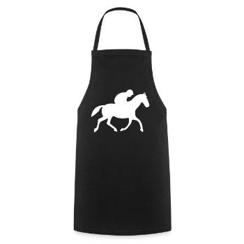horses - Cooking Apron - black - Front - AI Model Male 185 dark (185cm)