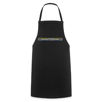 AMIRA Color Stripes Star Ribbon - Cooking Apron - black - Front - AI Model Male 185 dark (185cm)