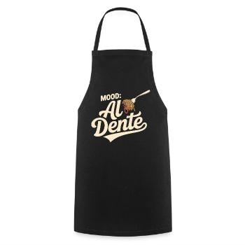 Al Dente Mood | Pasta Saying - Cooking Apron - black - Front - AI Model Male 185 dark (185cm)