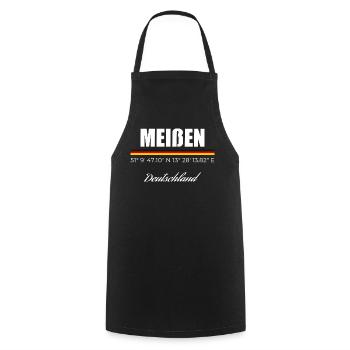Meißen - Kochschürze - Schwarz - Vorne - AI Model Male 185 dark (185cm)