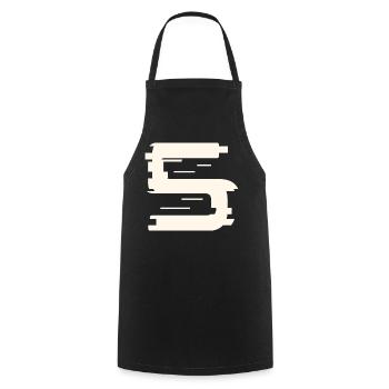 5 - Cooking Apron - black - Front - AI Model Male 185 dark (185cm)