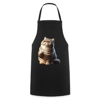 Exotic Shorthair Cat Exotic Shorthair - Cooking Apron - black - Front - AI Model Male 185 dark (185cm)