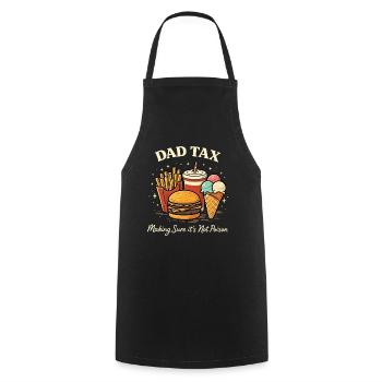 Papa T-shirt de taxe Drôle Père Cadeau de nourriture - Tablier de cuisine - noir - Devant - AI Model Male 185 dark (185cm)