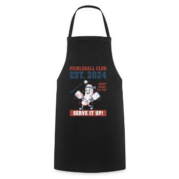 Pickleball Club Est 2024 Serve Joueur Drôle - Tablier de cuisine - noir - Devant - AI Model Male 185 dark (185cm)